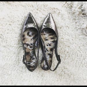 Sam Edelman Metallic Sling Back Flats